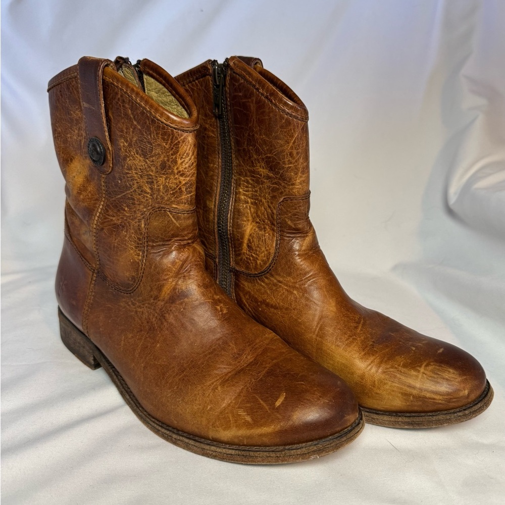 FRYE Brown Leather Ankle Boots 8